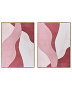 Set di 2 tele GOWRAN Motivo astratto Rosa