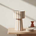 Striped Ceramic Pot with Background